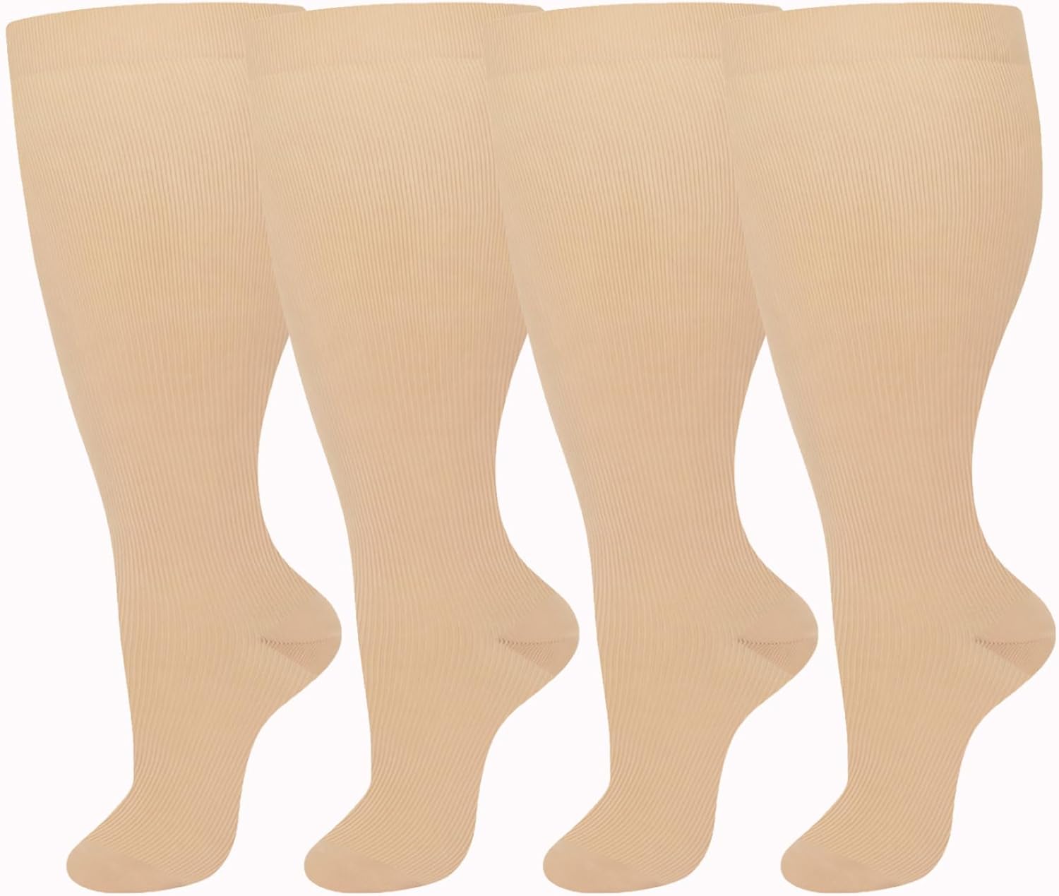 Thumbnail 6 de Kompressionsstrümpfe Dicke Waden – Übergröße, 20–30 mmHg, 2 Paar, Thrombosestrümpfe für Damen & Herren