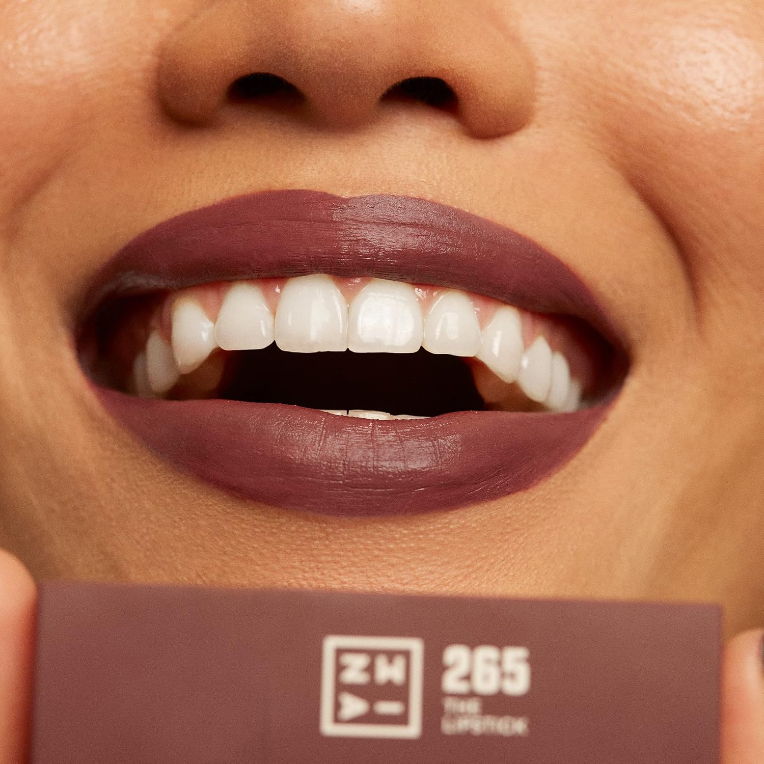 Detalle de 3INA The Lipstick 265 Marrone Violaceo Rossetto Matte ad alta pigmentazione con custodia magnetica