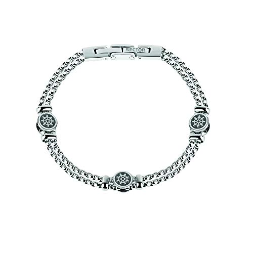 Thumbnail 1 de Sector Jewels SADQ34 Bracciale da uomo in acciaio inox con rivestimento PVD vintage, 22 cm