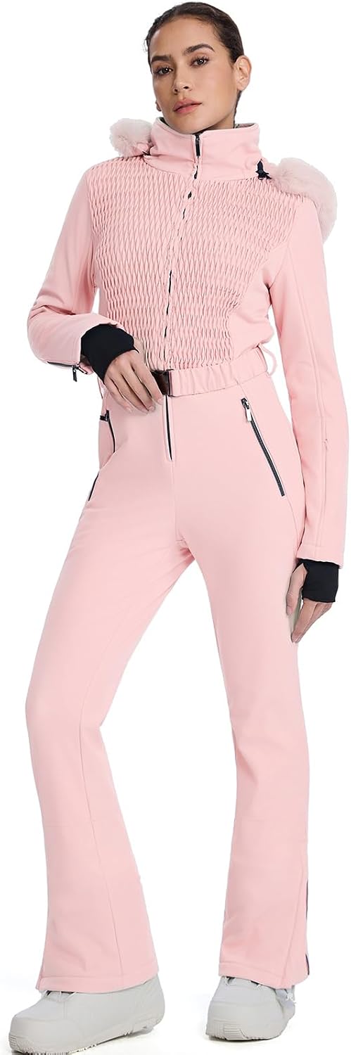 Detalle 2 de HOTIAN Damen Einteiler Skioverall Snowboardanzug