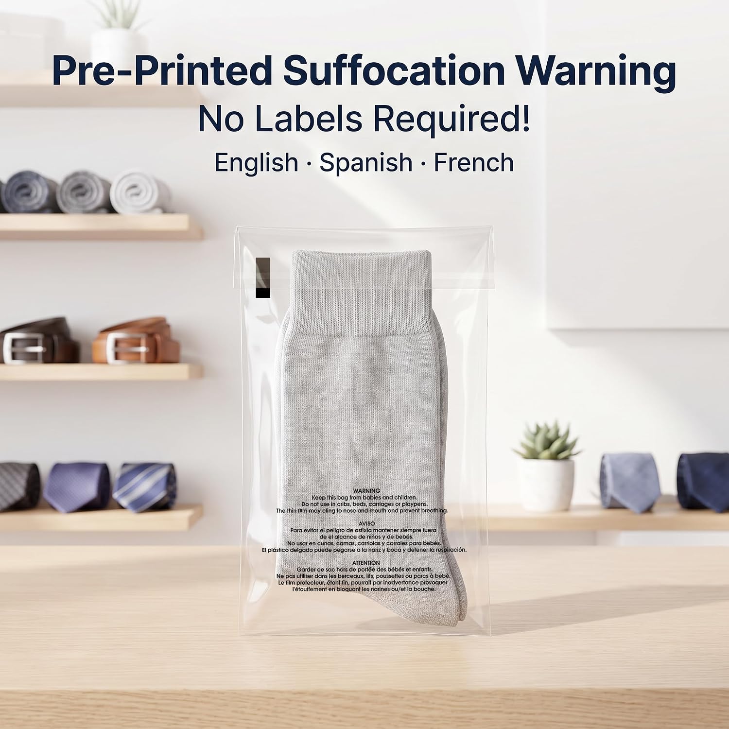 Detalle de Spartan Industrial FBA_SFW-Bag-0609 6 x 9-Inch Clear Poly Bags, 1,000 Count