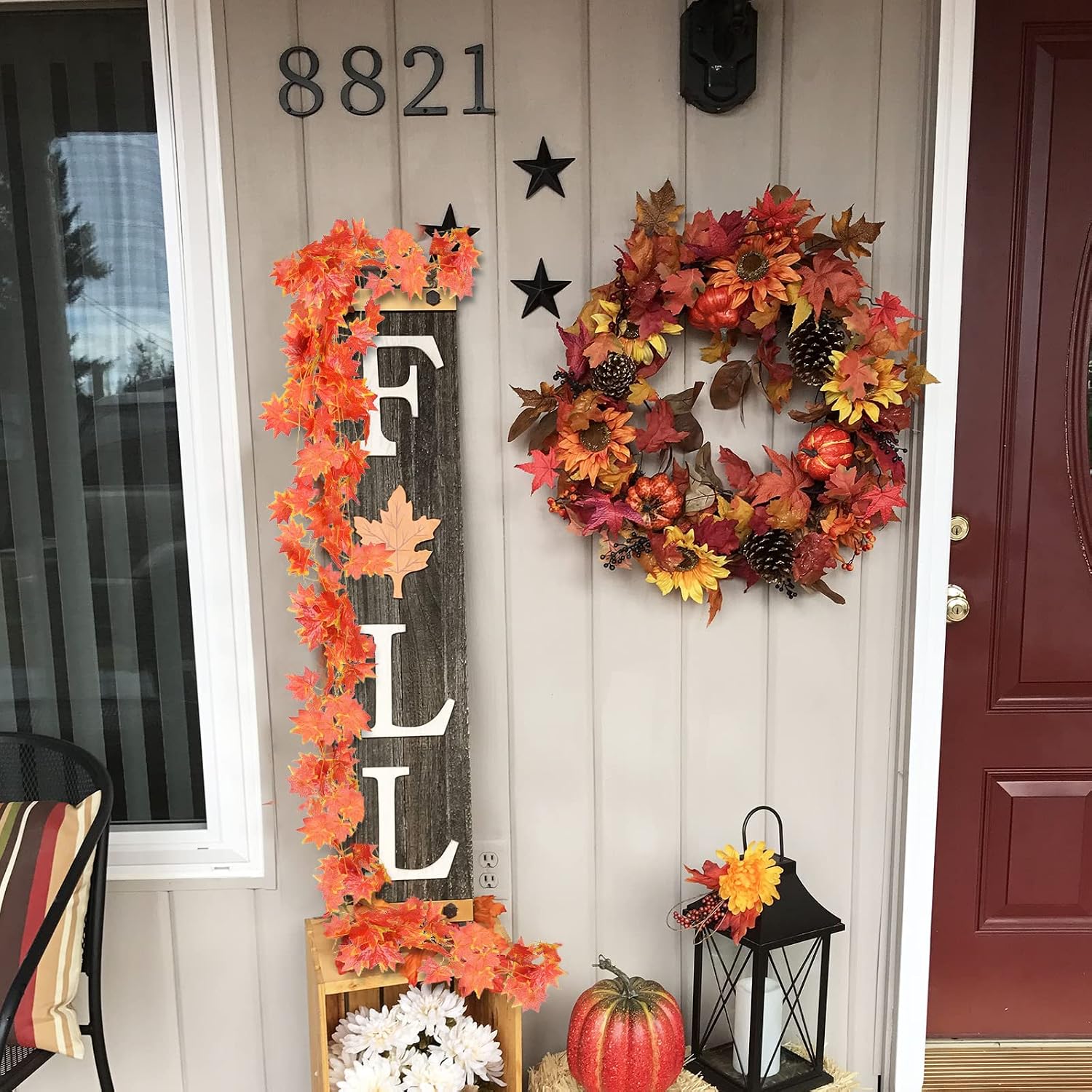 Thumbnail 5 de 24 pc autumn leaf garland vines