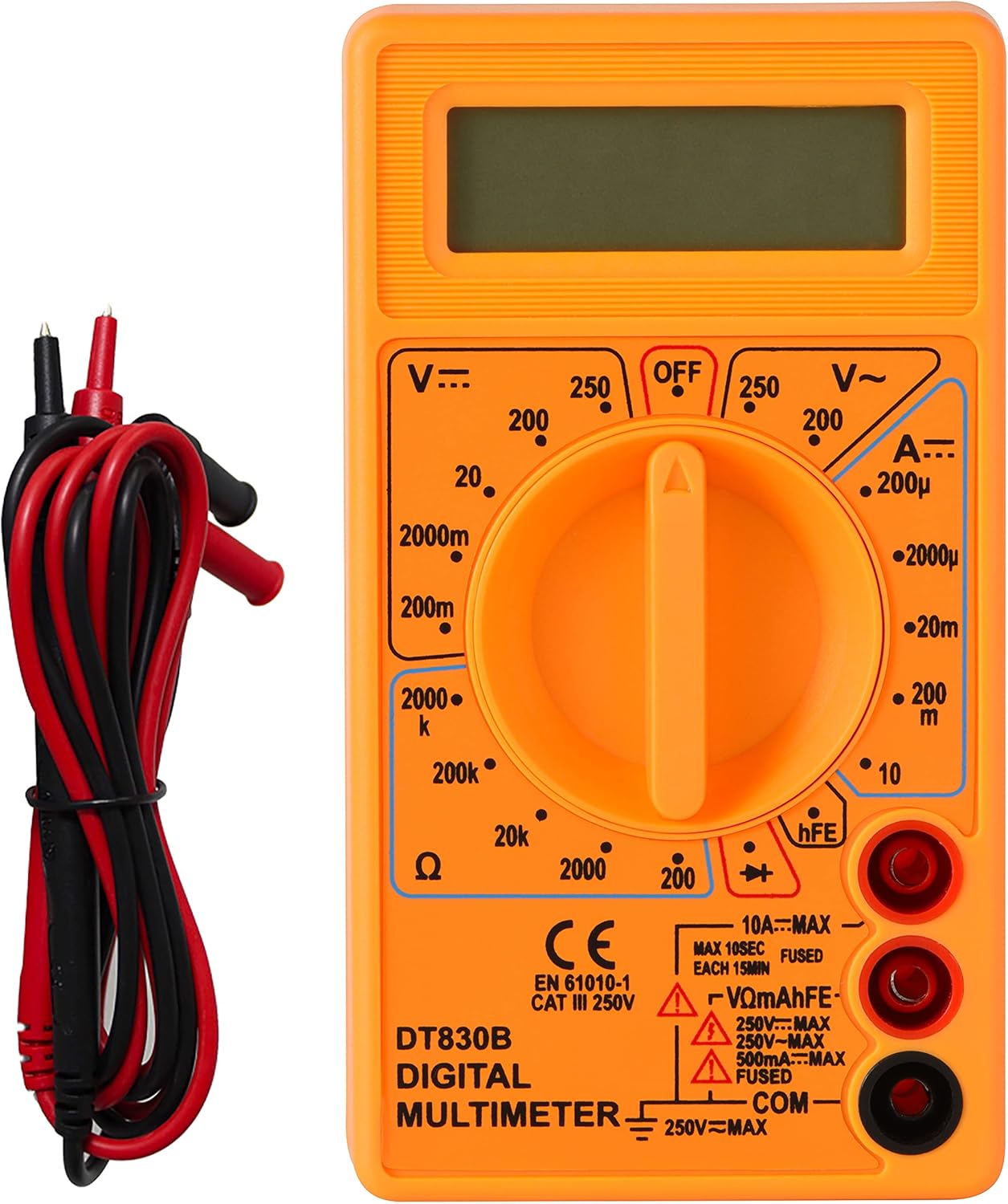 Thumbnail 1 de Electraline 59007 Multimetro Digitale Elettronico Professionale Portatile – Ampere, Volt, Ohm, hFE e Test di Diode