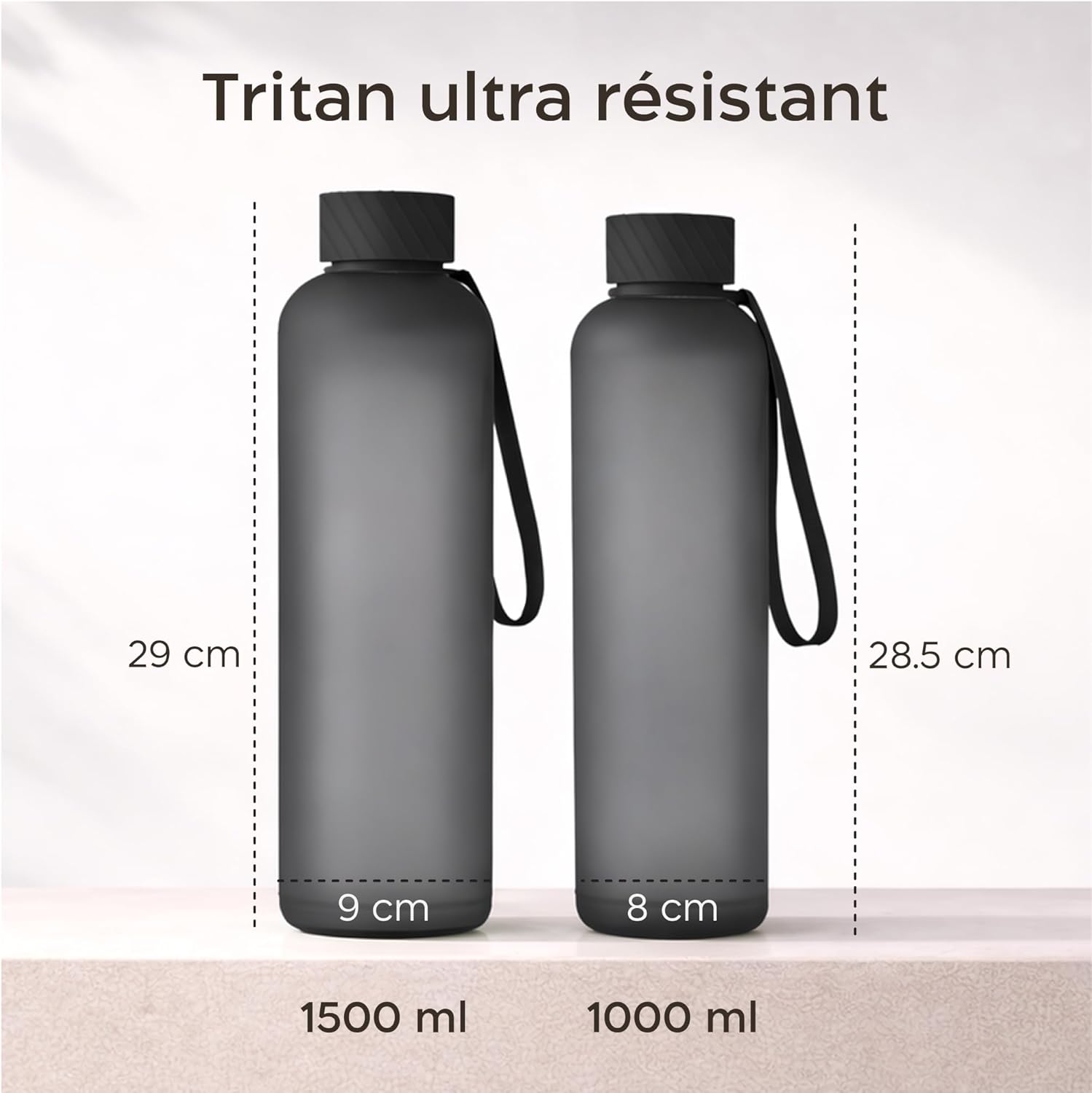 Detalle de Twinzee Gourde 1L – Anti-Fuite, sans BPA, Tritan premium