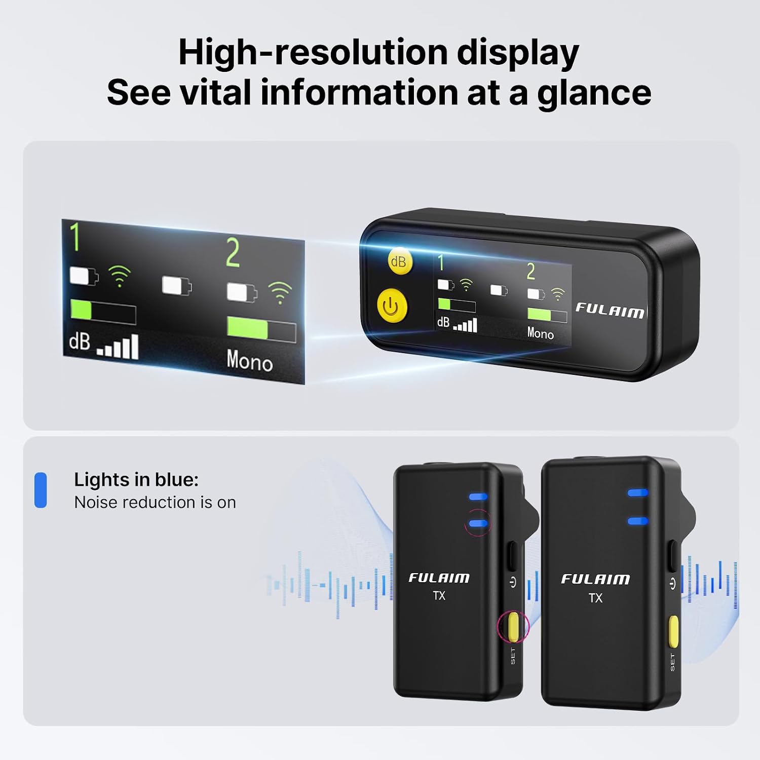 Thumbnail 4 de FULAIM X5M microfono lavalier wireless per smartphone 18 ore