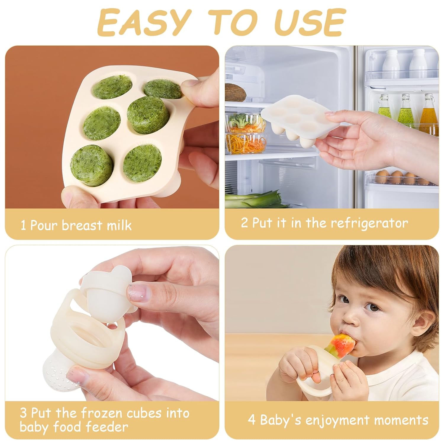 Thumbnail 2 de Aolso Fruchtsauger Baby – Frucht- und Muttermilch-Eis am Stiel System aus Silikon