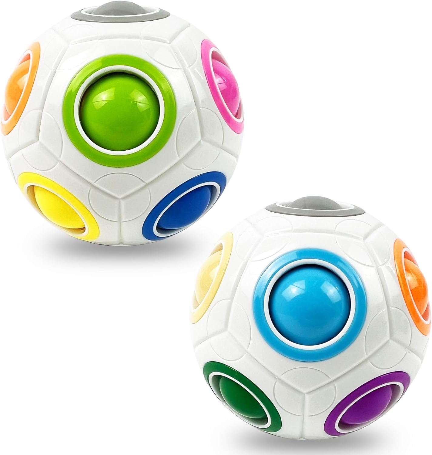 Detalle de EACHHAHA 2er-Set Regenbogen-Magic-Ball (Geschicklichkeitsspiel) – für Kinder & Erwachsene