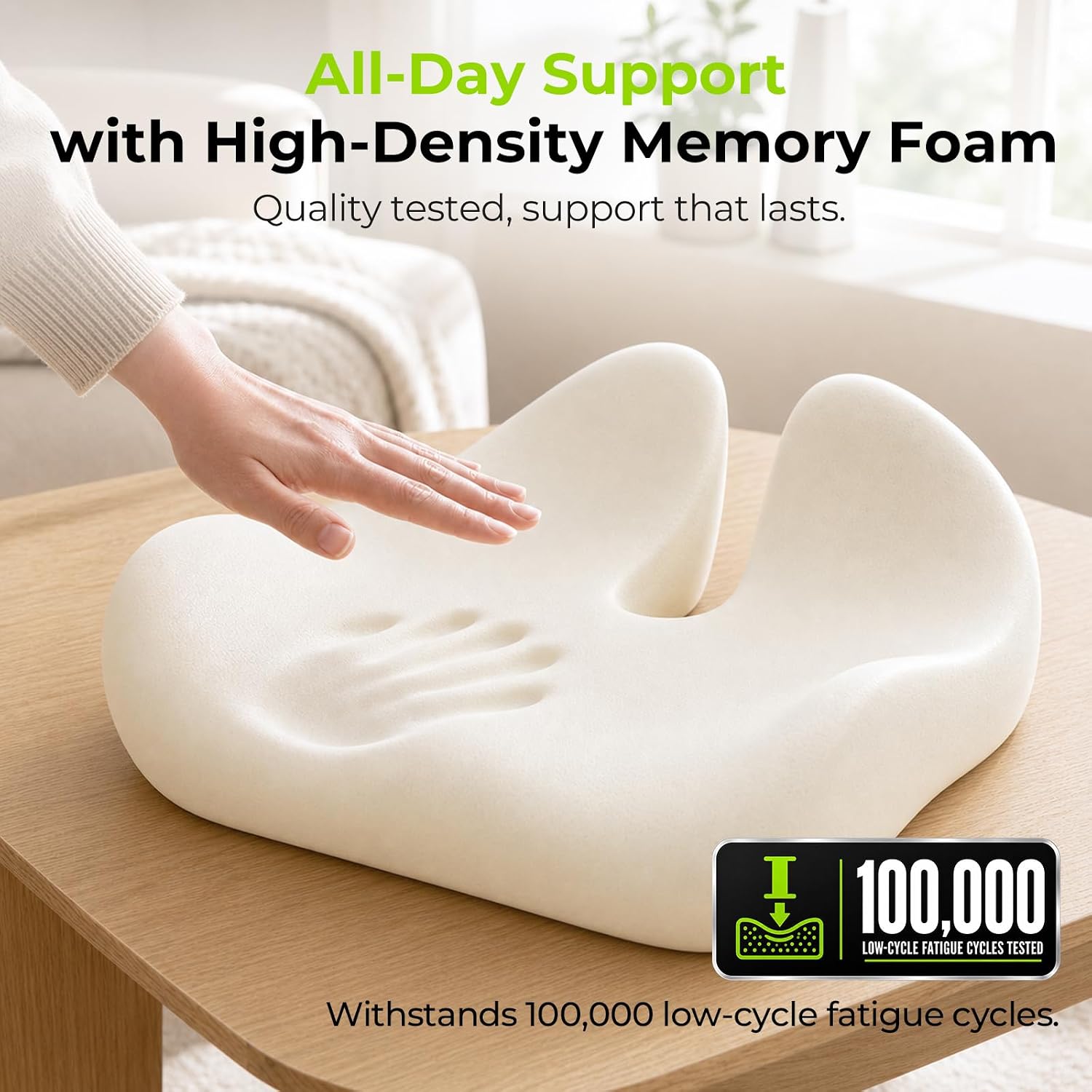 Thumbnail 4 de AUVON SH7132 Donut Seat Cushion, 6-Inch Memory Foam with U-Cutout