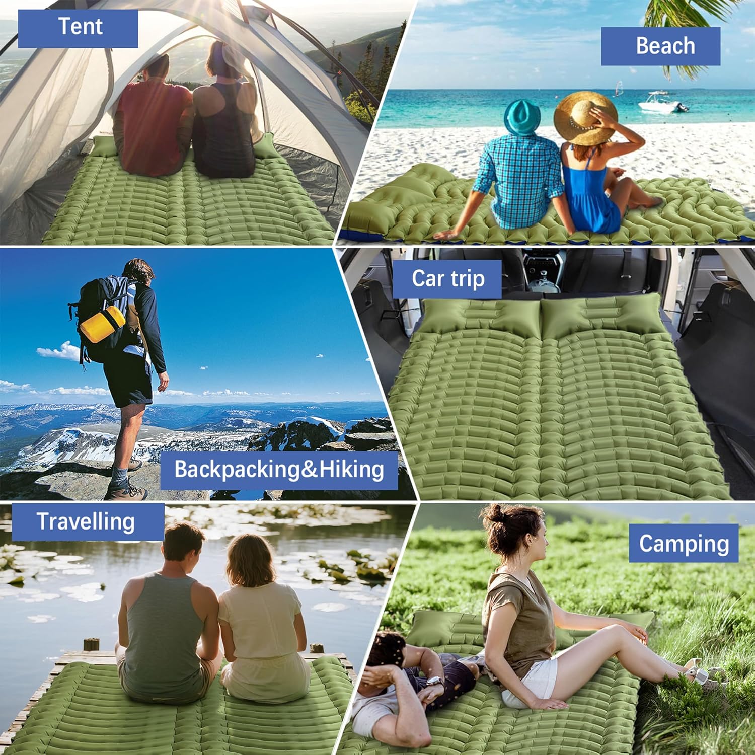 Detalle de Pretyw Double Sleeping Pad for Camping
