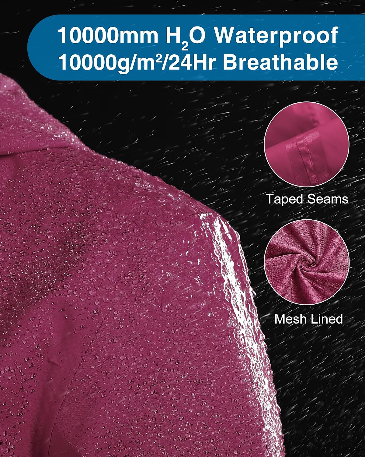 Thumbnail 3 de 33,000ft Regenjacke Damen 8000 mm wasserdicht