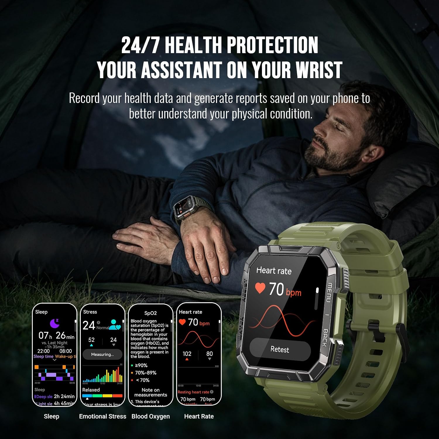Detalle 2 de Blackview Rugged Smartwatch with 2.01-Inch Display