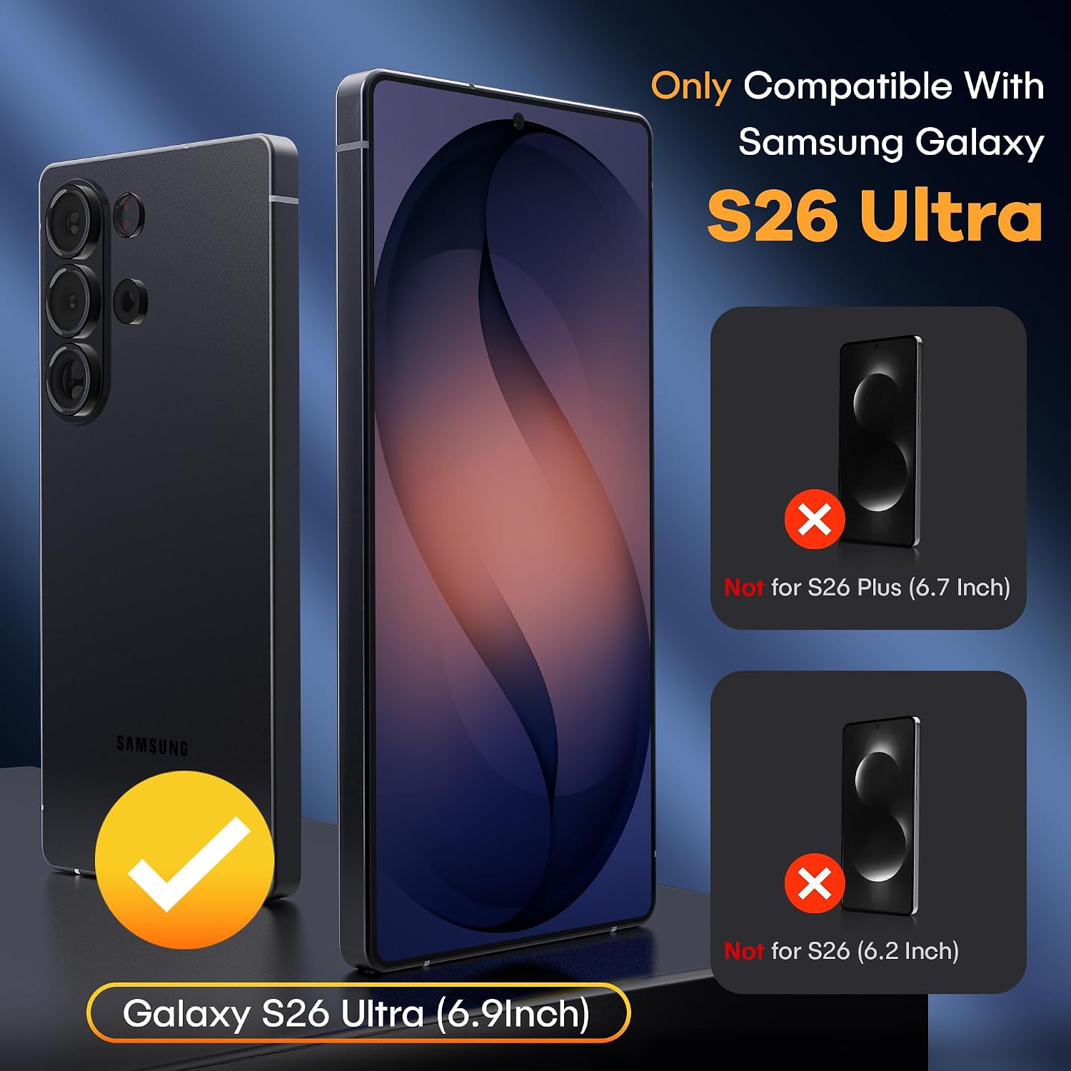 Detalle 2 de AACL S26 Ultra Tempered Glass Screen Protector, 3-Pack with Alignment Tool