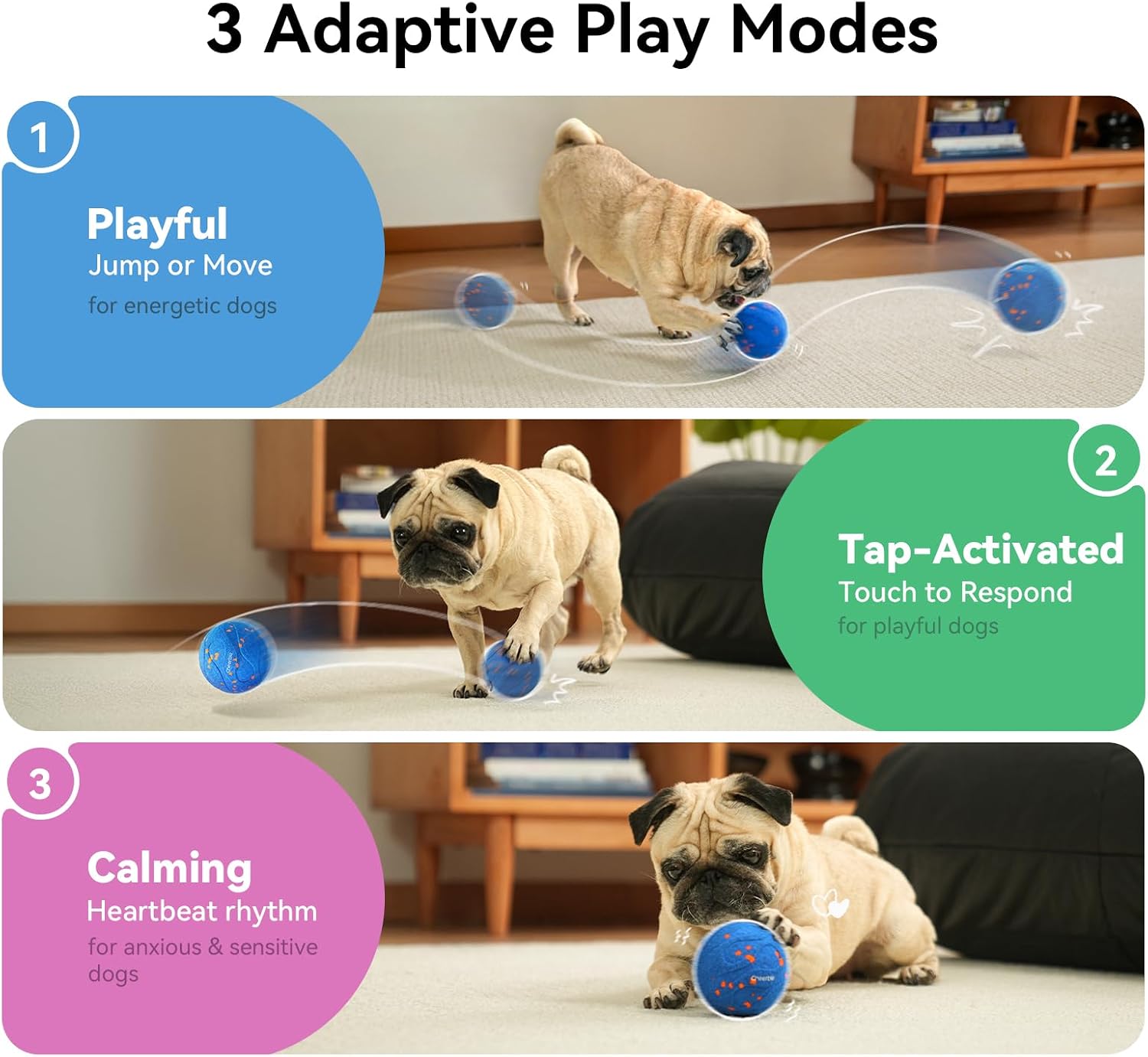 Detalle de Cheerble Wicked Ball AIR Neo: Interactive Dog Ball for Medium & Large Dogs