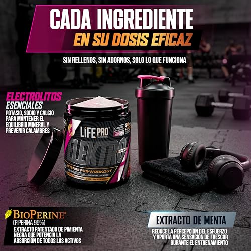 Thumbnail 2 de Pre Entreno Life Pro Elektro 400g – Potencia y bombeo con Citrulina Malato 8000 mg