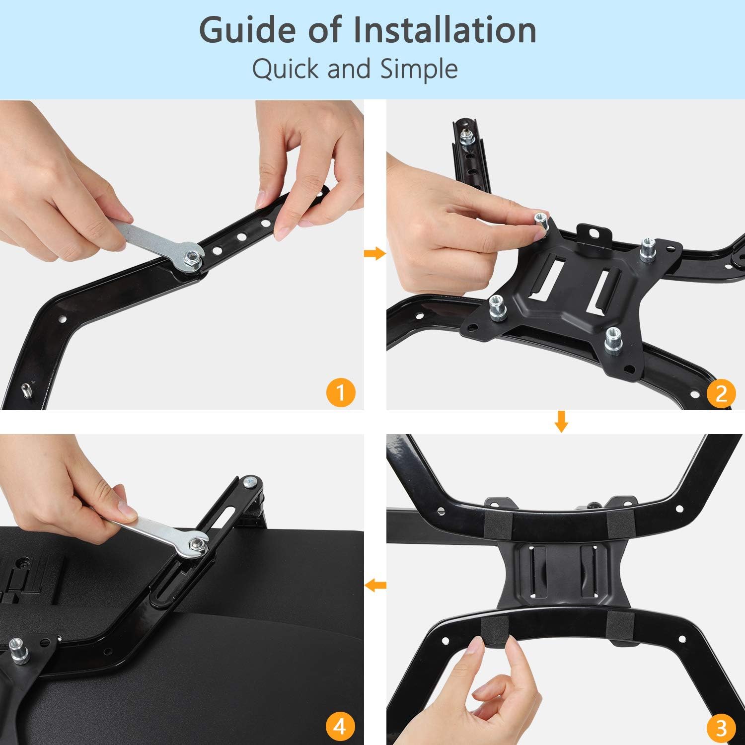 Thumbnail 6 de HUANUO Non-VESA Monitor Arm Mount Kit – Konvertierbarer 75 mm VESA Adapter für 17–27 Zoll Displays