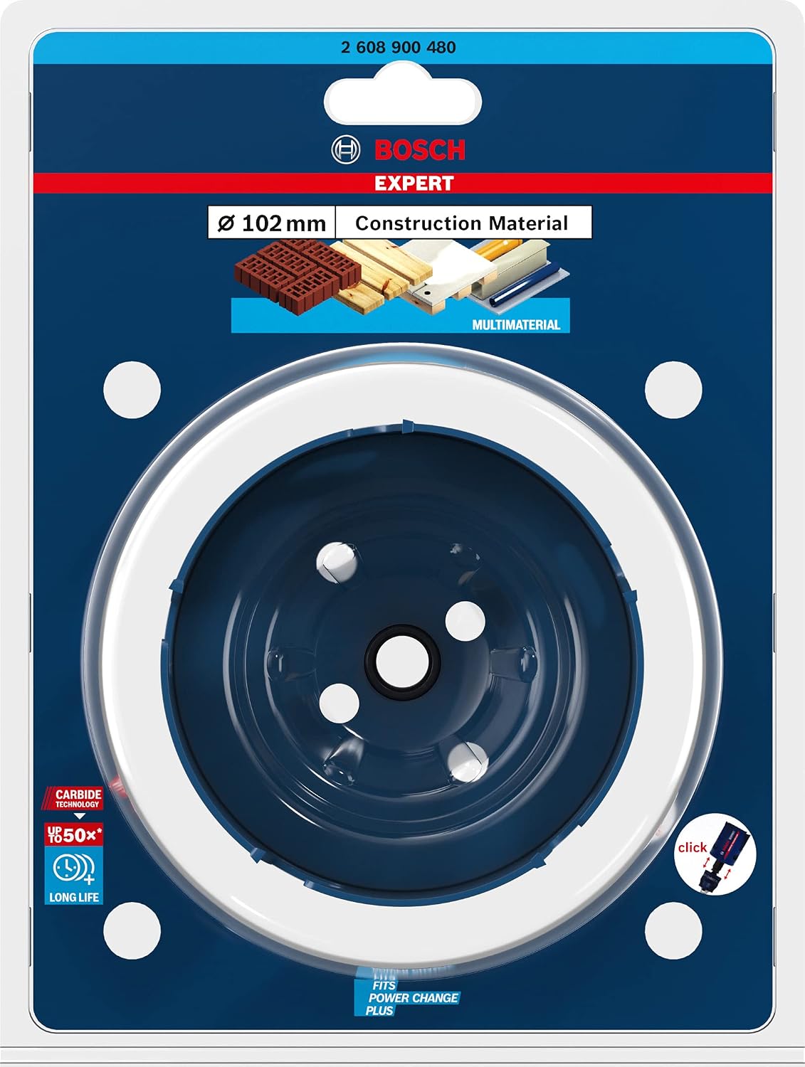 Thumbnail 1 de Bosch 2608900480 EXPERT Construction Material – otwornica Ø 102 mm, węglik