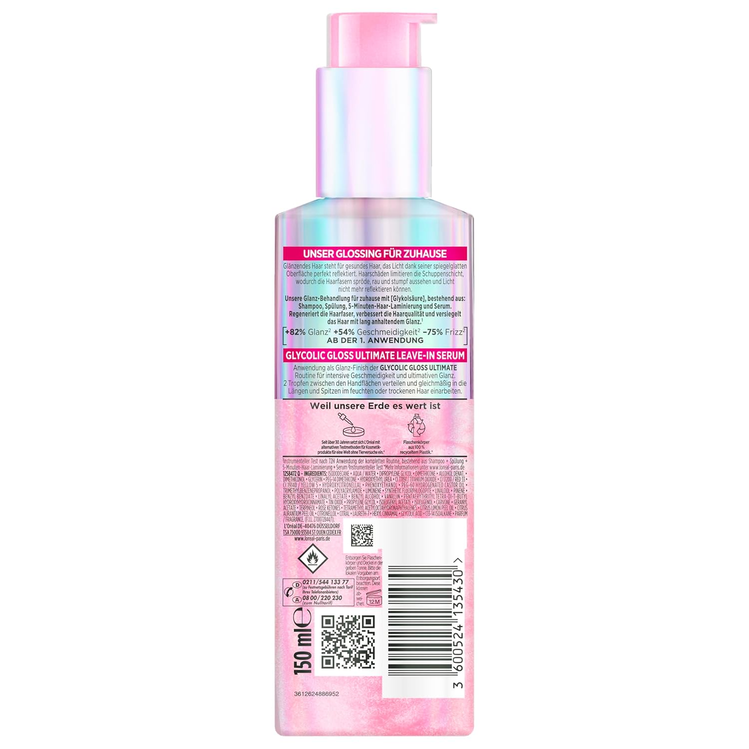 Detalle 2 de L’Oréal Paris Elvital Glycolic Gloss Serum 150 ml