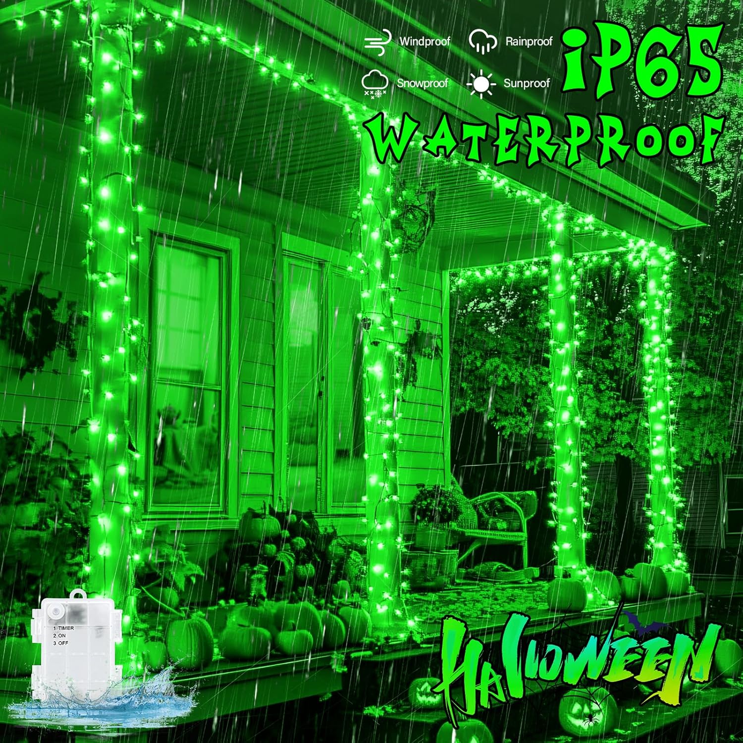 Thumbnail 1 de Gcstnn Halloween Decorations Fairy Lights – 5M, 50 LEDs, IP65 Battery-Operated