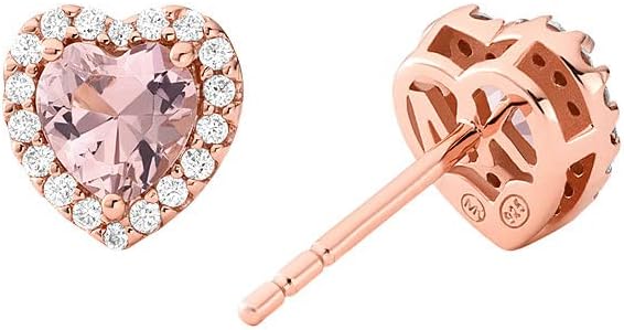 Detalle de Michael Kors Damenohrringe aus rosévergoldetem Halbedelstein – Stecker, Roségold, Sterlingsilber
