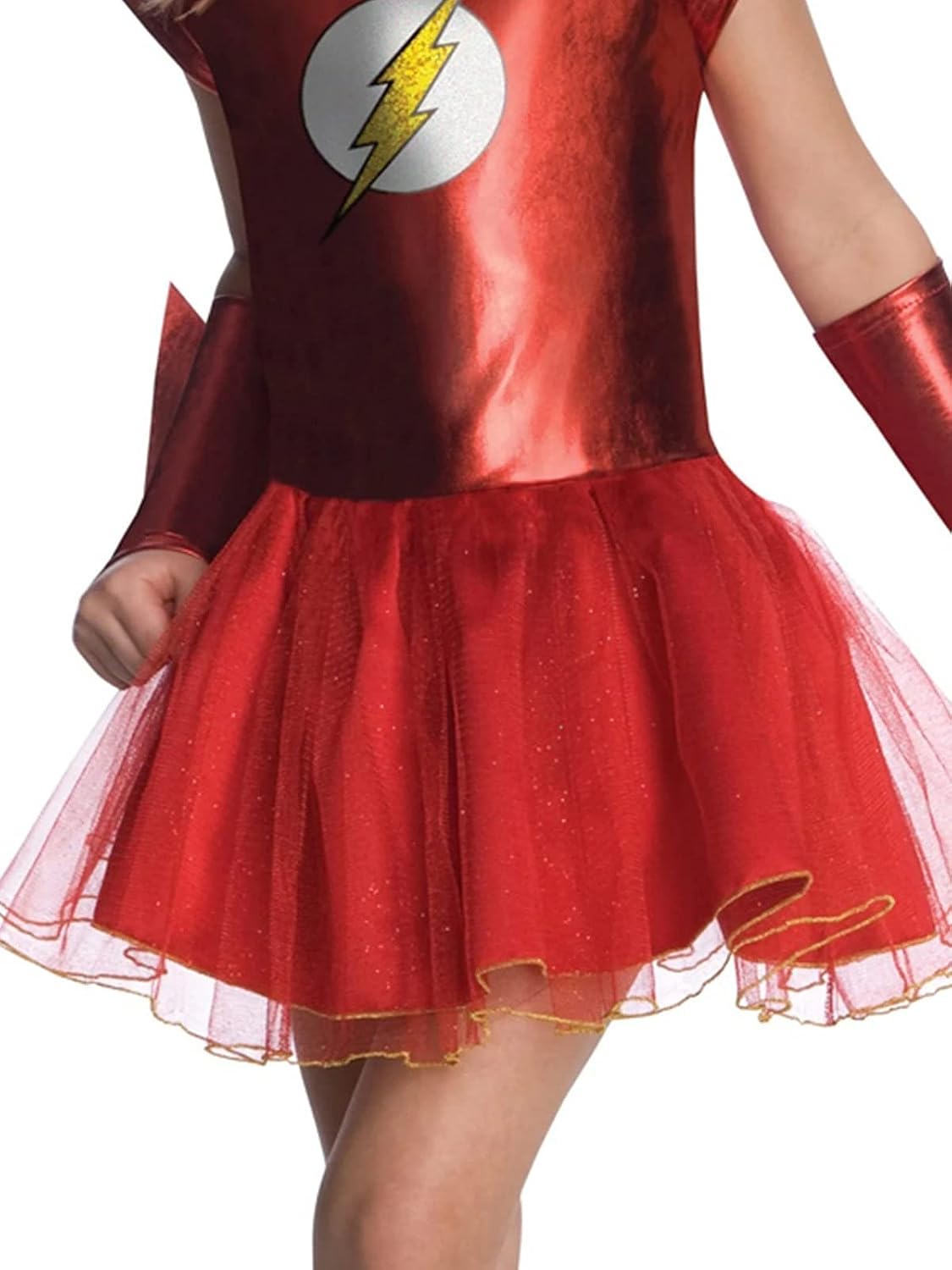 Thumbnail 2 de Rubies DC Comics The Flash Costume Dress for Kids, Medium, with Mask and Gauntlets