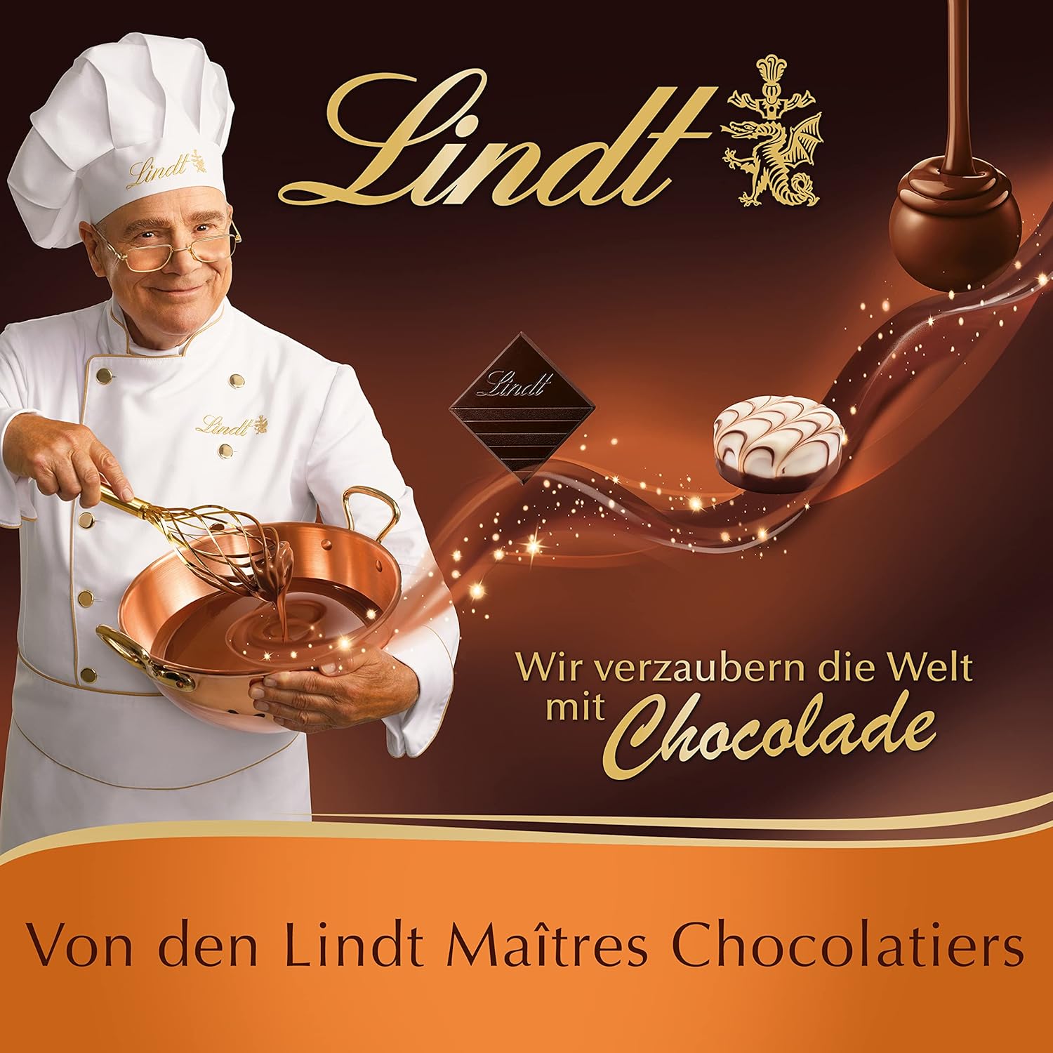 Thumbnail 1 de Lindt Walnuss-Marzipan Riegel im Thekendisplay (25 x 50 g) – weiß & feinherb