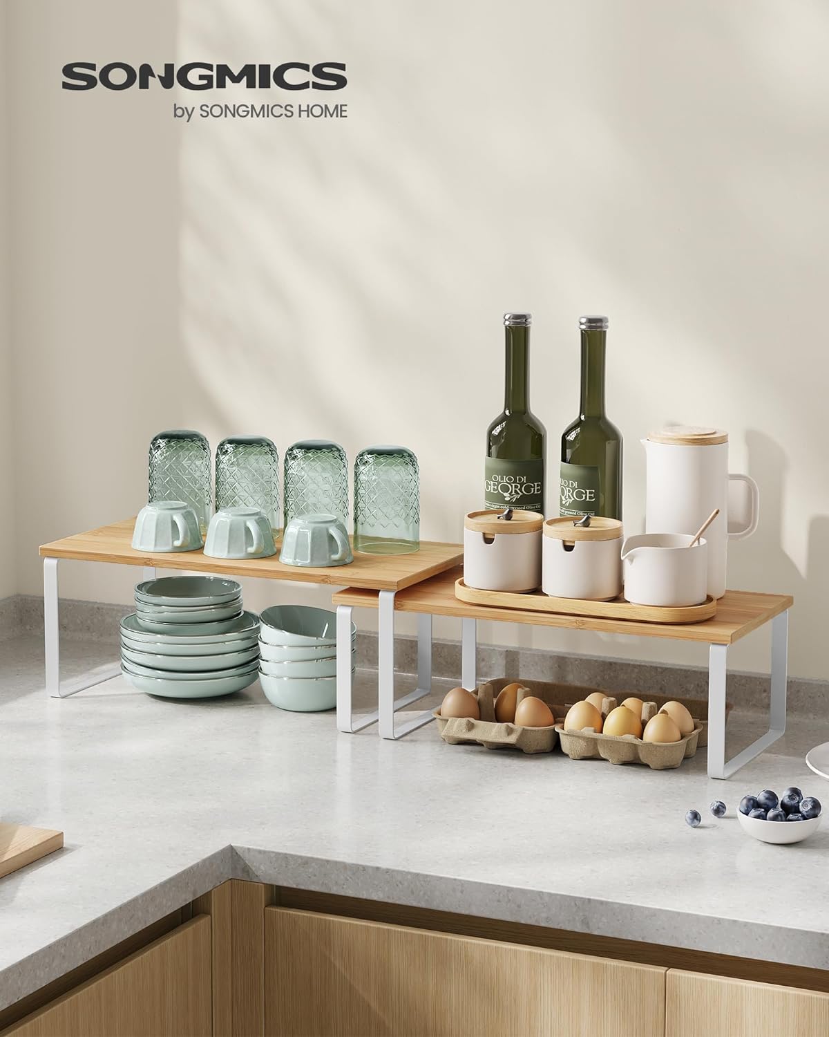 Detalle de SONGMICS spice rack KCS210W01 set