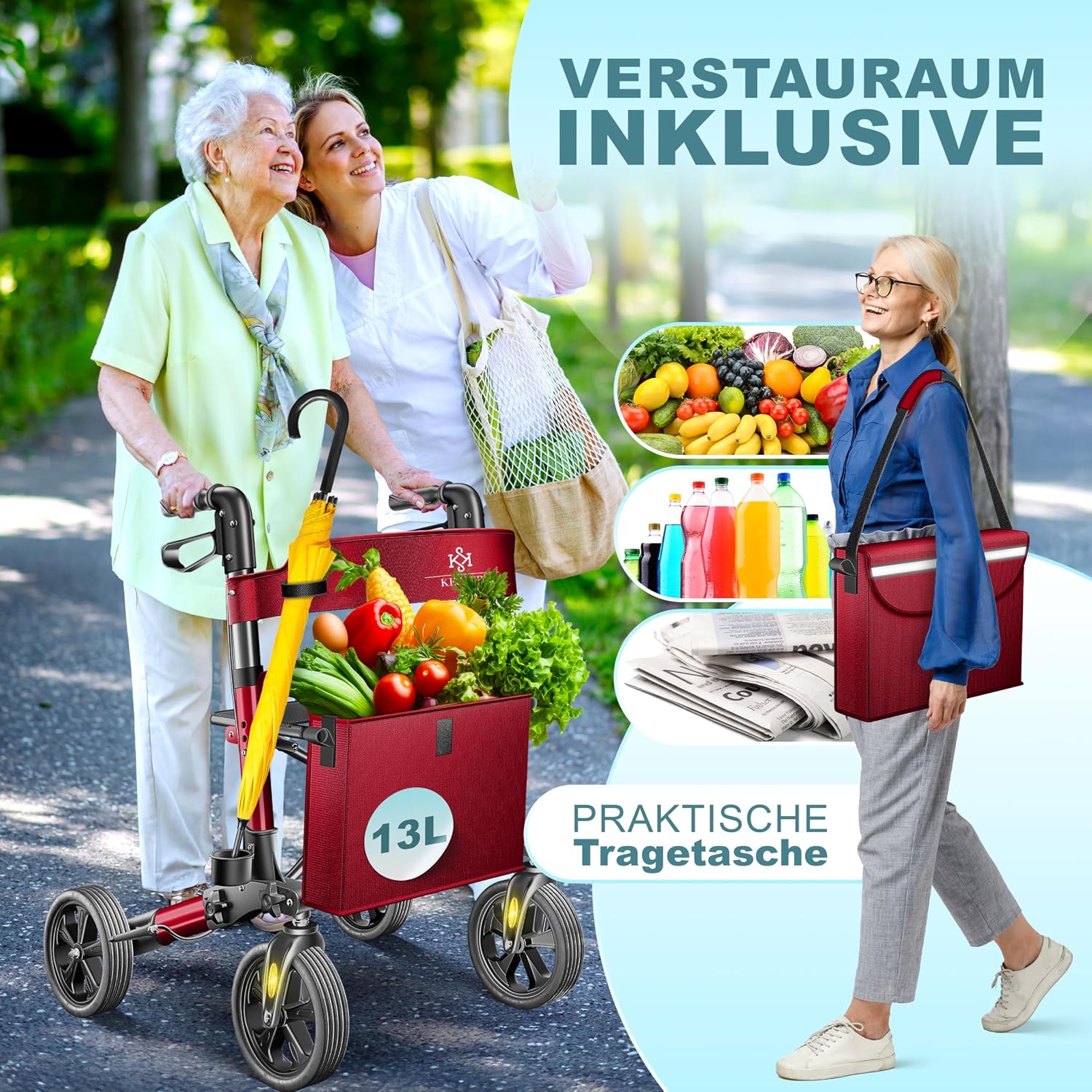 Thumbnail 6 de KESSER Leichtgewicht Rollator faltbar 7,6 kg