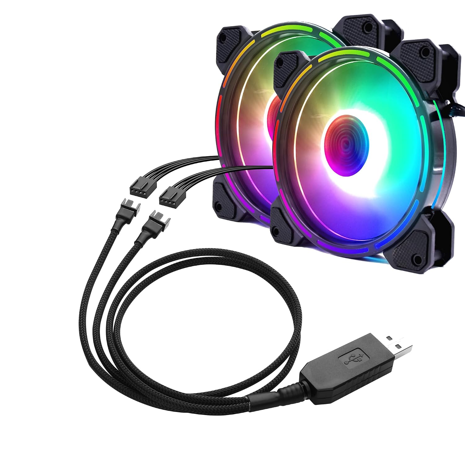 Detalle 2 de USB to 4Pin fan boost cable 12V 0.5M