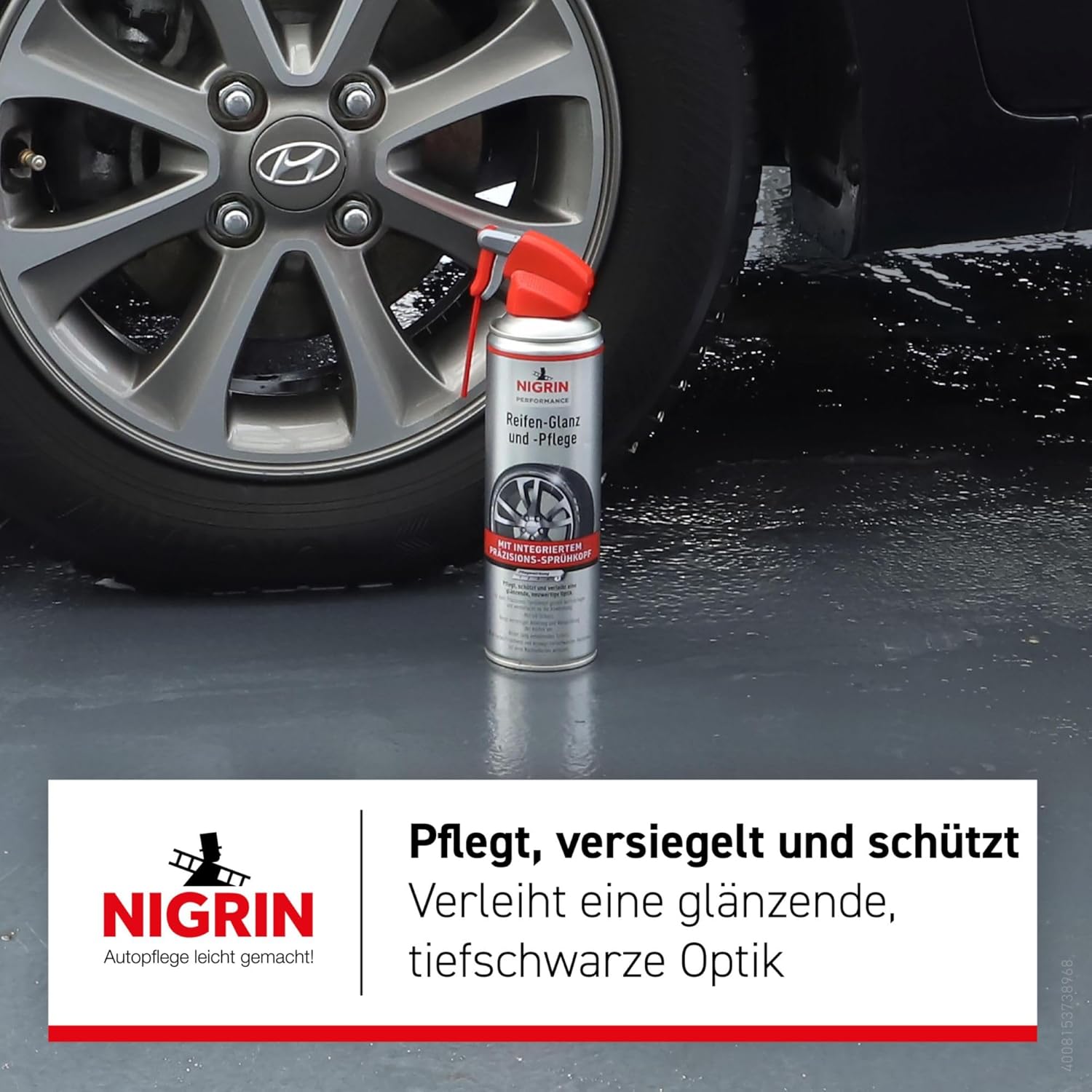Thumbnail 2 de Nigrin Performance Reifen-Glanz und –Pflege, 500 ml – Schutz, Glanz und Pflege für Autoreifen