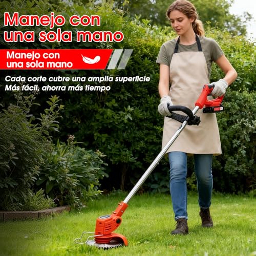 Detalle 2 de OUTIGO Desbrozadora a batería: kit completo con 2 baterías y 4 cuchillas