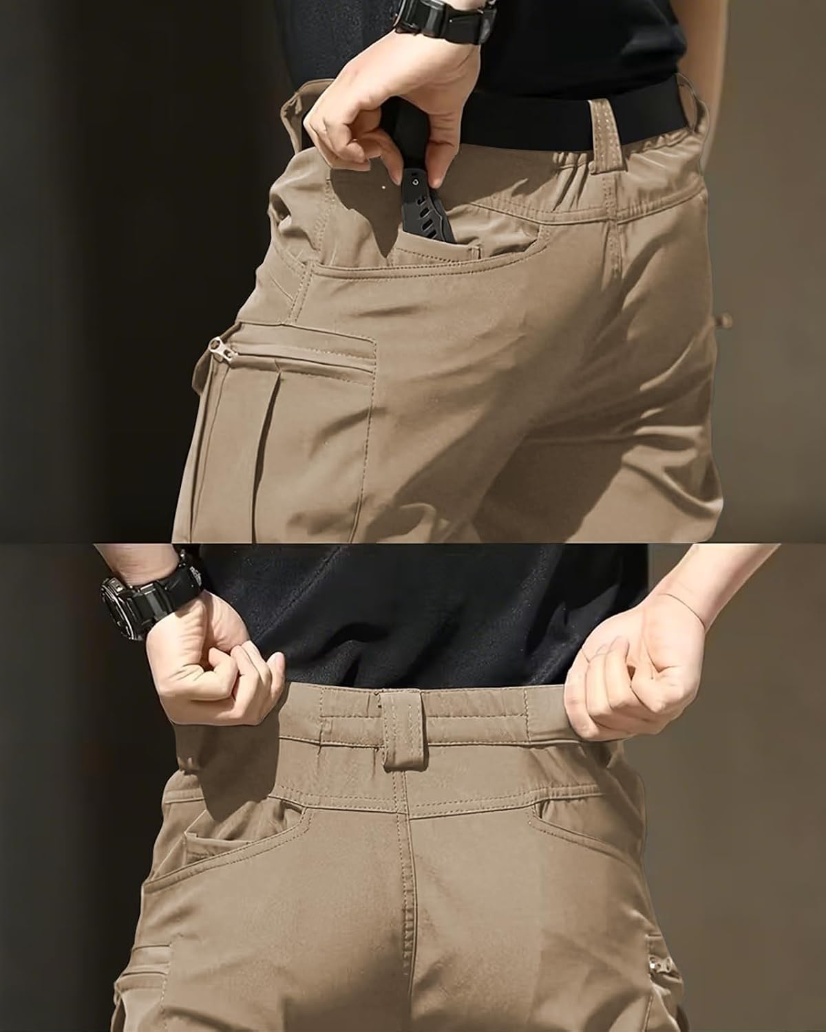 Thumbnail 6 de Boonlight Men's Lightweight Tactical Pants, Water-Resistant Ripstop Cargo