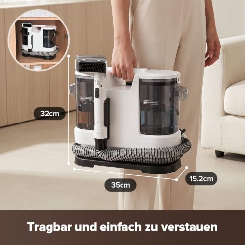 Thumbnail 8 de Lubluelu Nasssauger Polsterreiniger – 600 W, 22 kPa Tiefenreinigung für Teppiche und Polstermöbel
