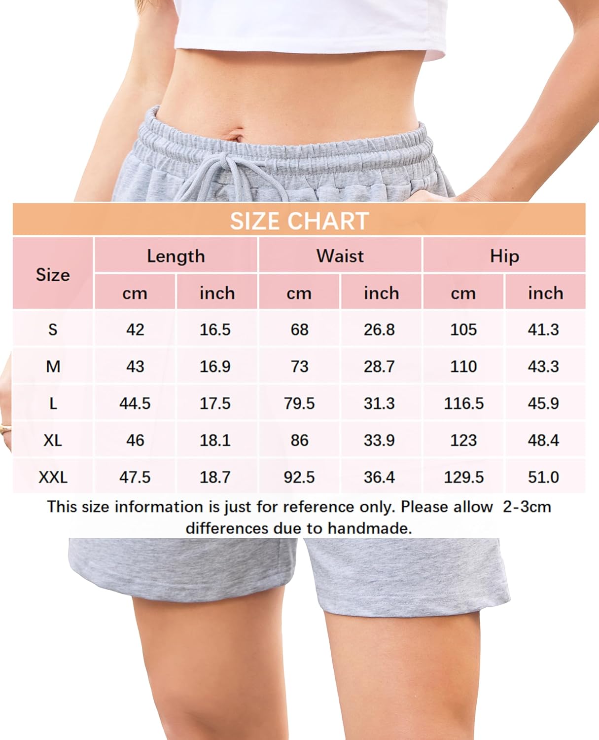 Detalle de Wikoan Pantaloncini Sportivi da Donna – Pantaloni della Tuta Estivi, S-XXL
