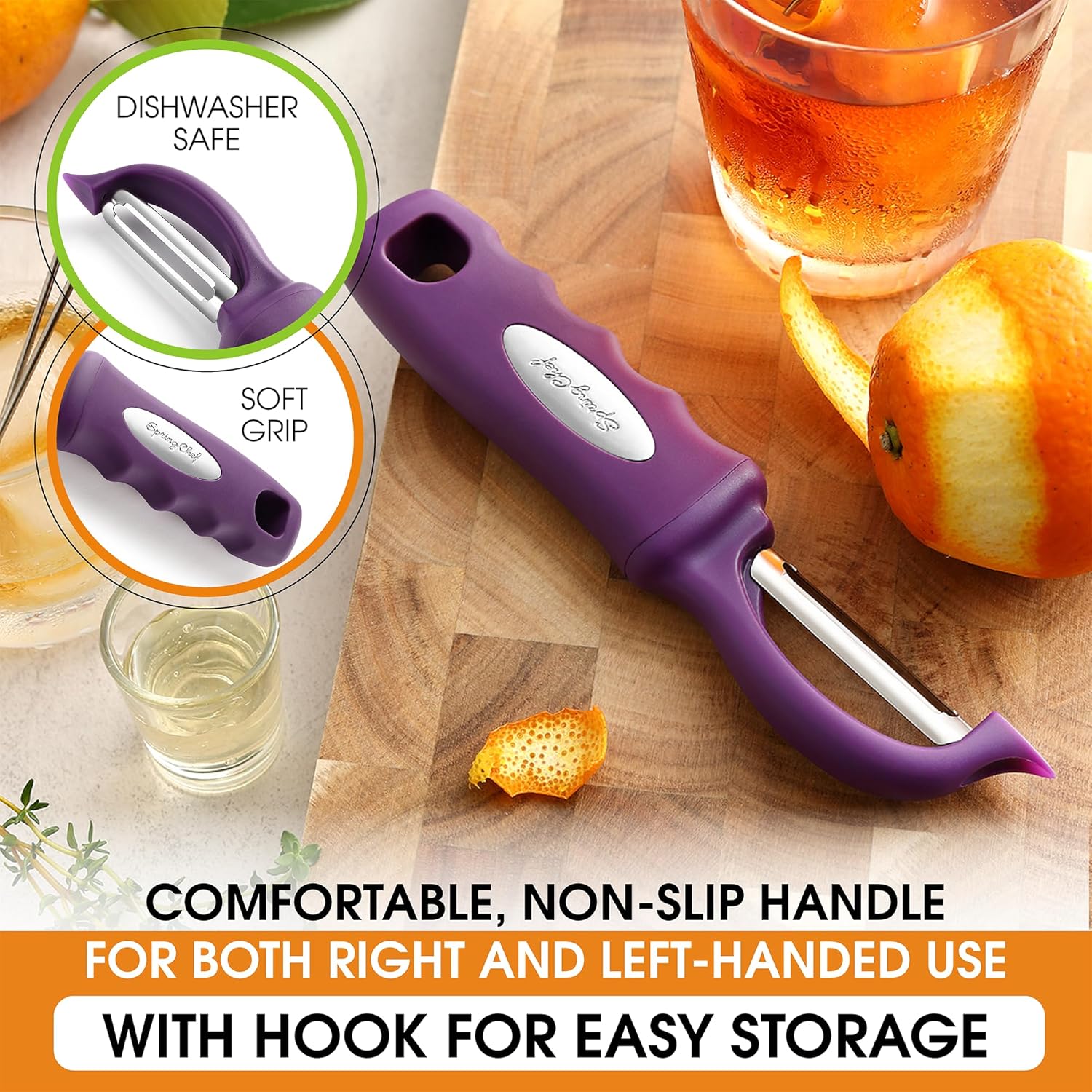 Thumbnail 5 de Spring Chef Professional Swivel Vegetable Peeler 🥒
