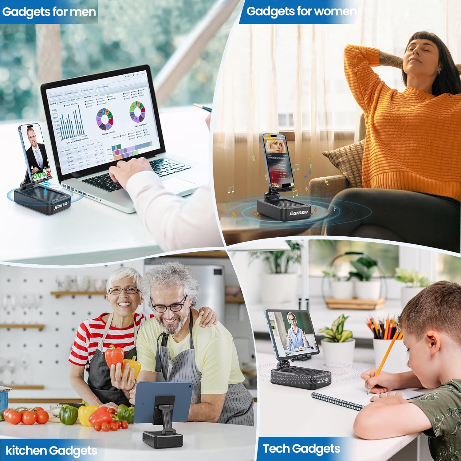 Detalle de Cell Phone Stand with Wireless Bluetooth Speaker