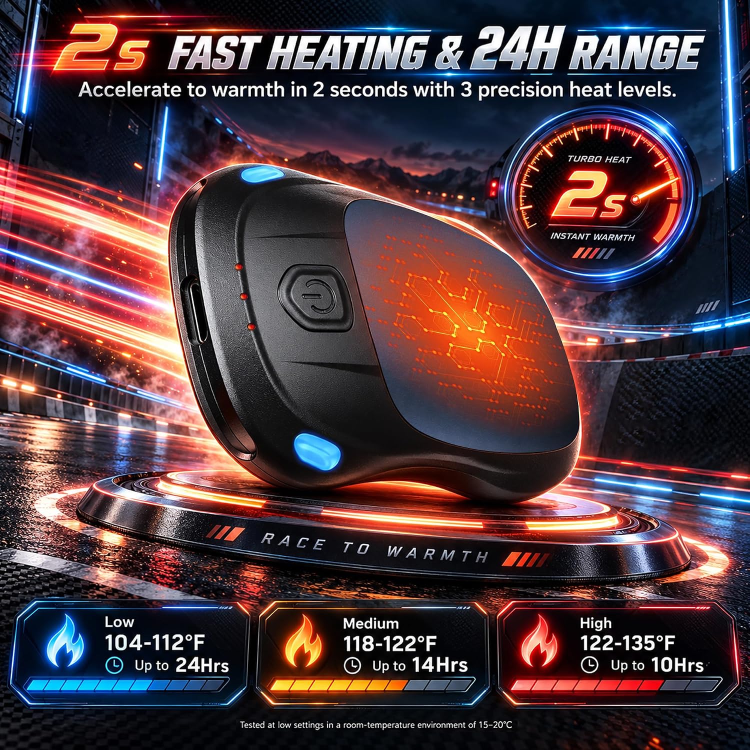 Detalle 2 de MKG Rechargeable Hand Warmers 2-Pack with Magnetic Design and 3 Heat Settings