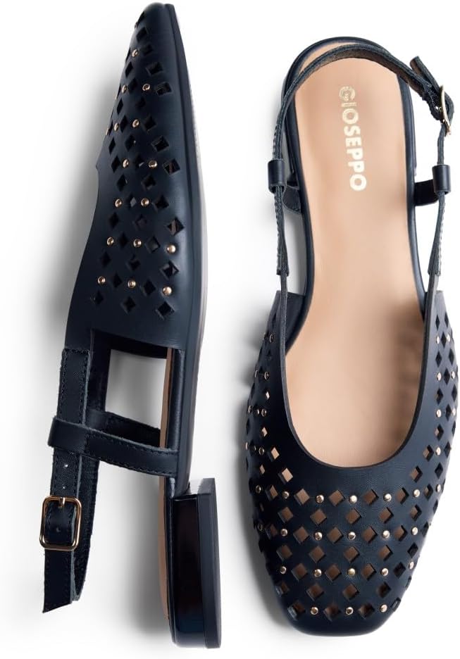 Detalle de GIOSEPPO Femme Kyaka Chaussure Baby : mules en cuir ajouré au style moderne