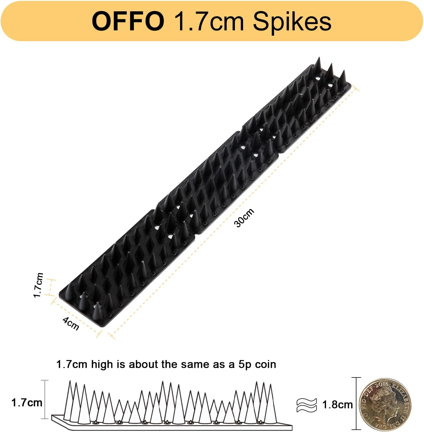 Thumbnail 1 de Bird Spikes 30cm OFFO 7.5m