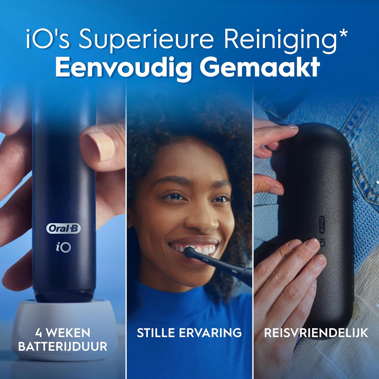 Thumbnail 6 de Oral-B iO 2 DUO elektrische tandenborstels, 3 poetsstanden en druksensor