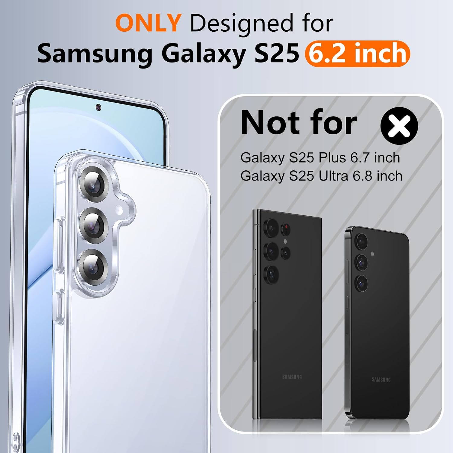 Detalle 2 de SPIDERCASE Galaxy S25 Clear Case 6.2"