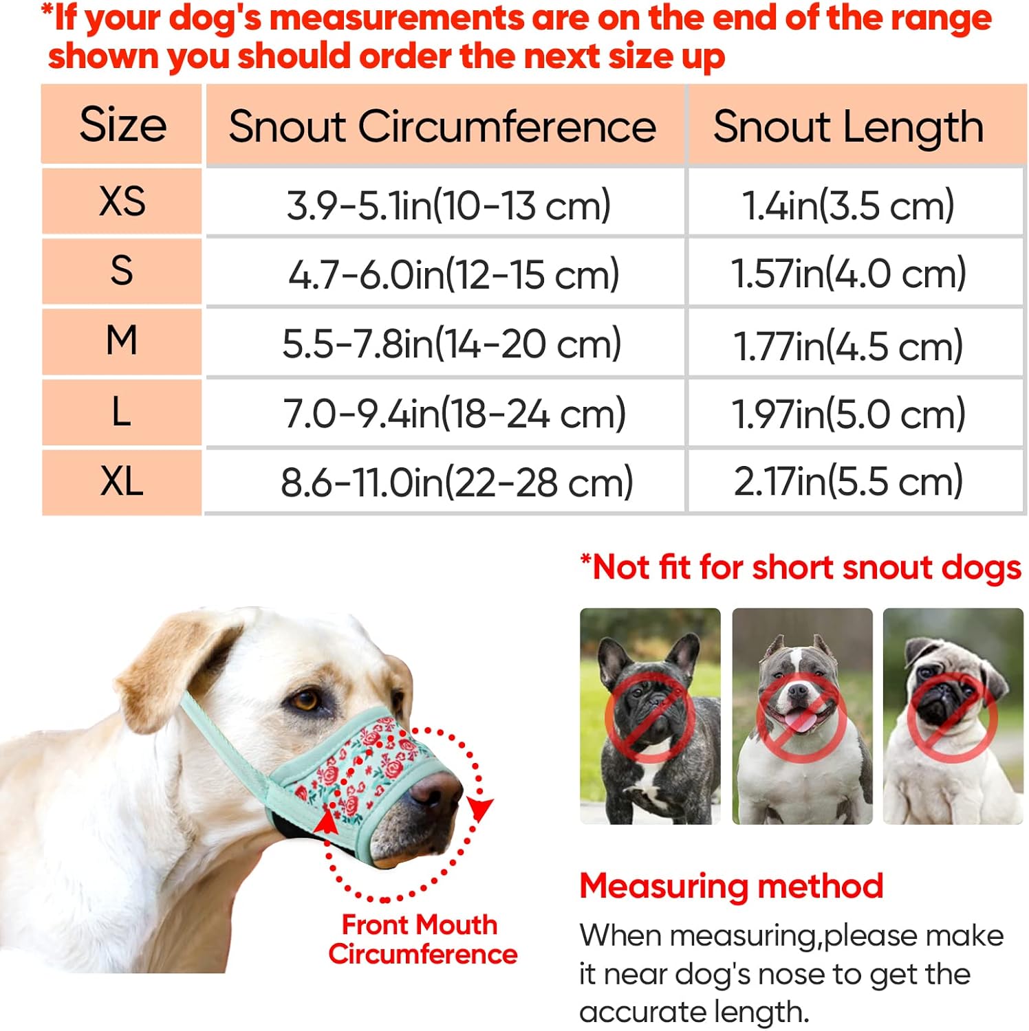 Detalle de HEELE Hund Maulkorb aus weichem Nylon & Air-Mesh, einstellbar – XS in Cyan/Blume