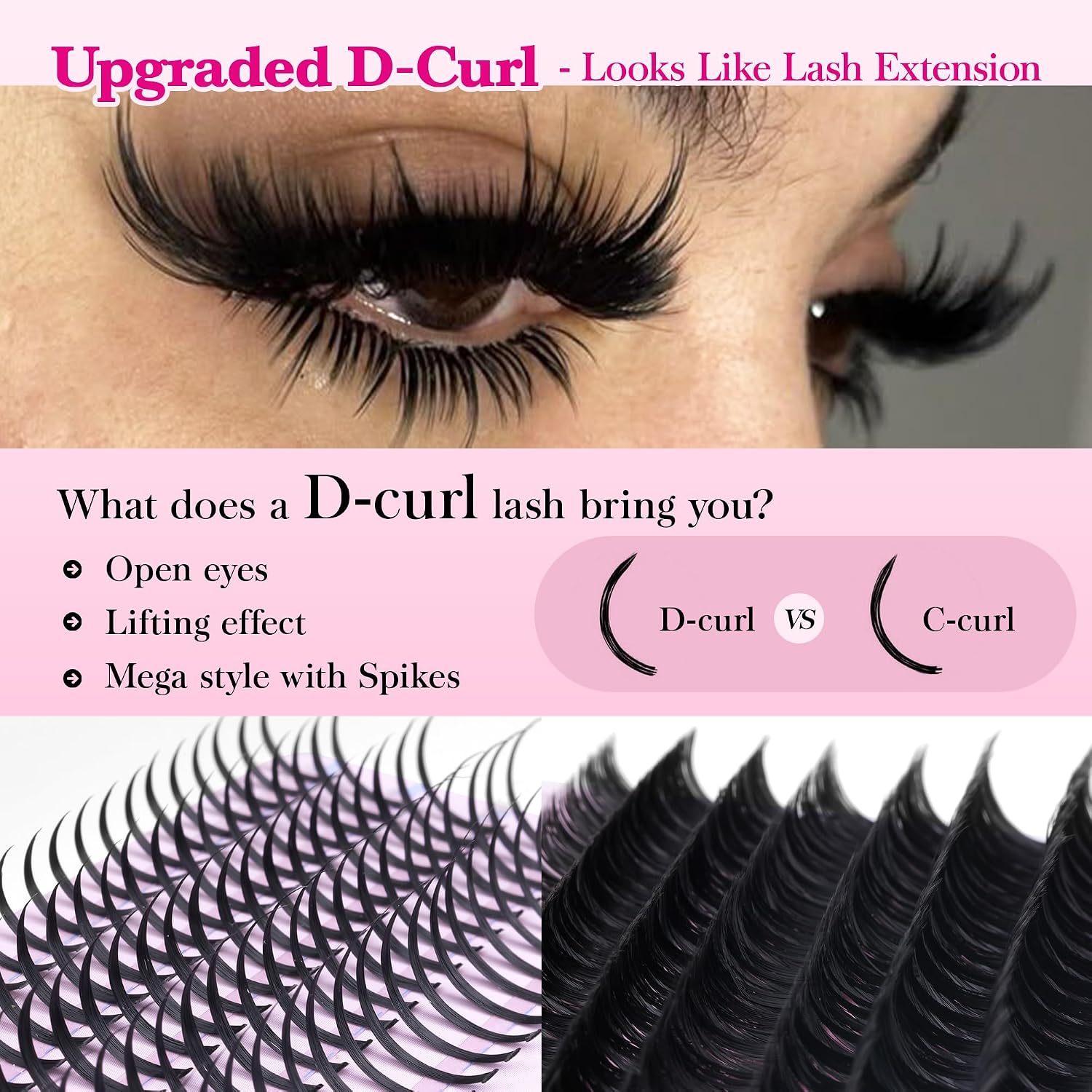 Thumbnail 4 de Coruscate Lash Clusters 100D Long 12-20mm