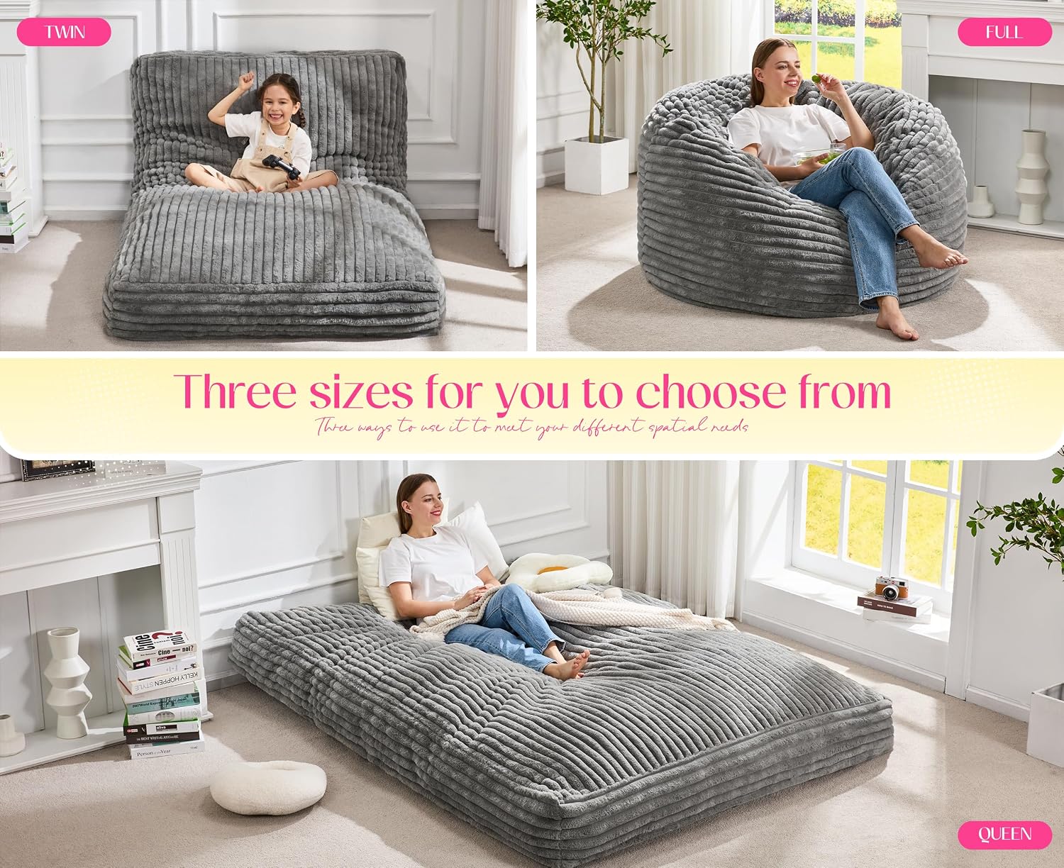 Thumbnail 3 de Hobestluk Bean Bag Chair, Queen Size