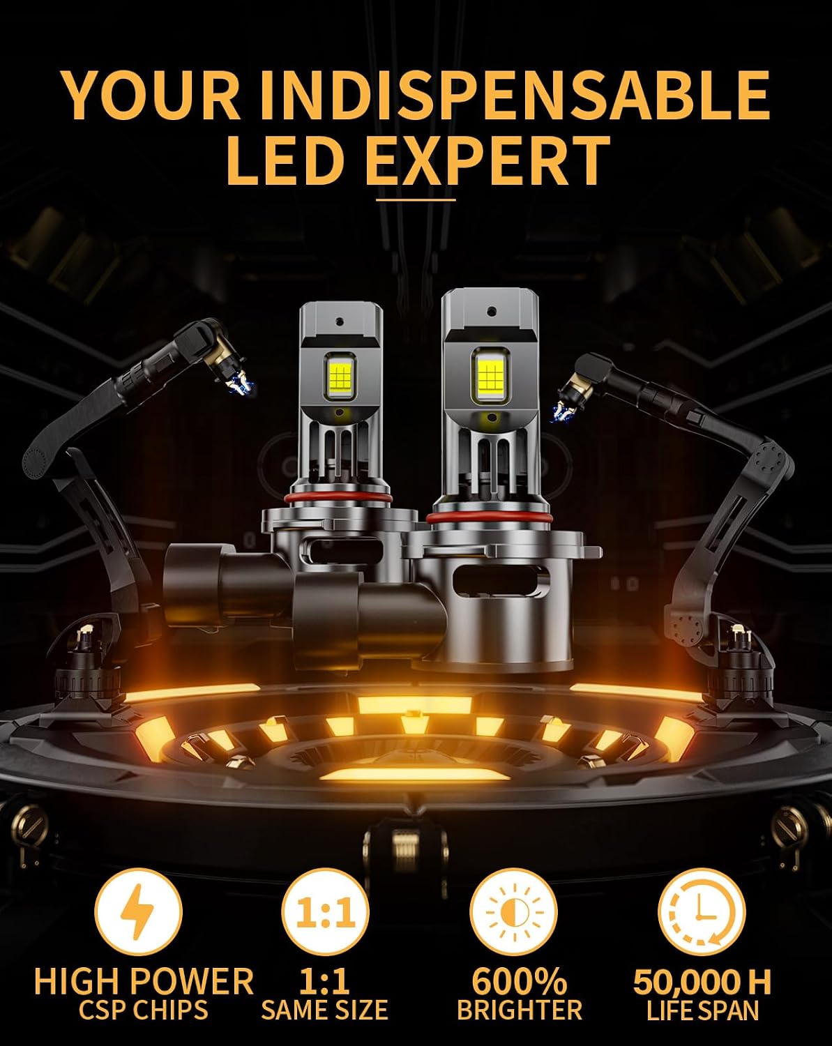 Detalle 2 de MIFMIA LED headlight bulb kit 9005/9006