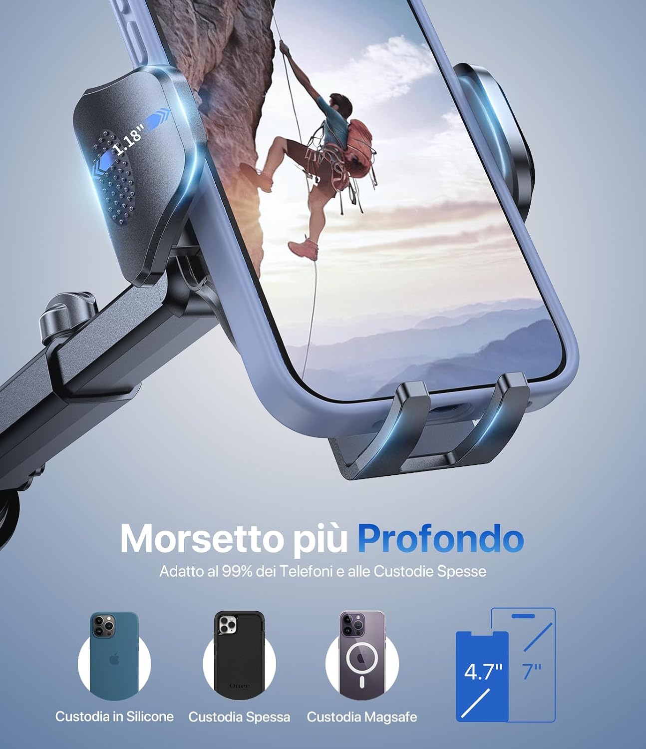 Detalle 2 de Miracase Porta Cellulare Auto 360° Ventosa 2025