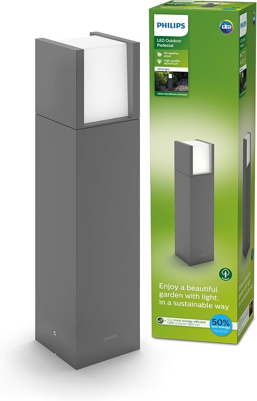 Detalle de PHILIPS Luz LED Arbour Pedestal Exterior Eficiente 💡 3000 K