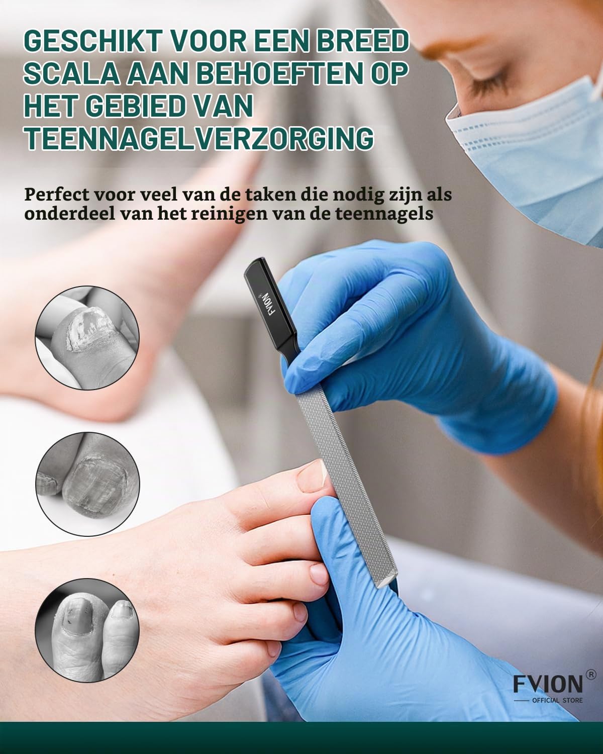 Thumbnail 2 de FVION BZ-ZJC-N065 metalen nagelvijl, 2 stuks met grove en fijne zijde