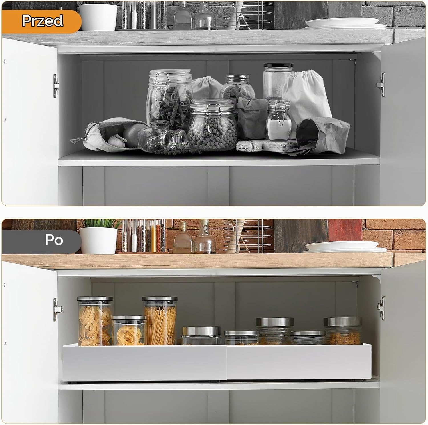 Detalle 2 de Cozary Retractable Pull Out Drawer – teleskopowa szuflada kuchenna 32–52 cm