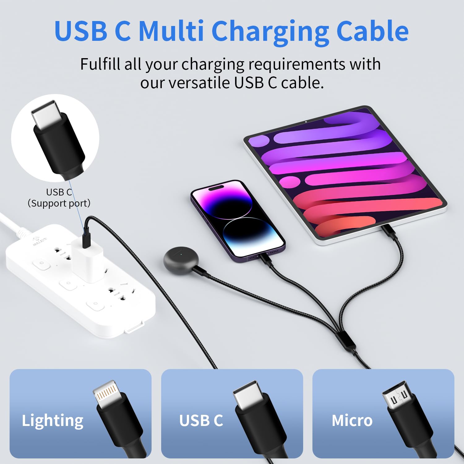 Thumbnail 5 de Jogrytece 100W Multi Charging Cable