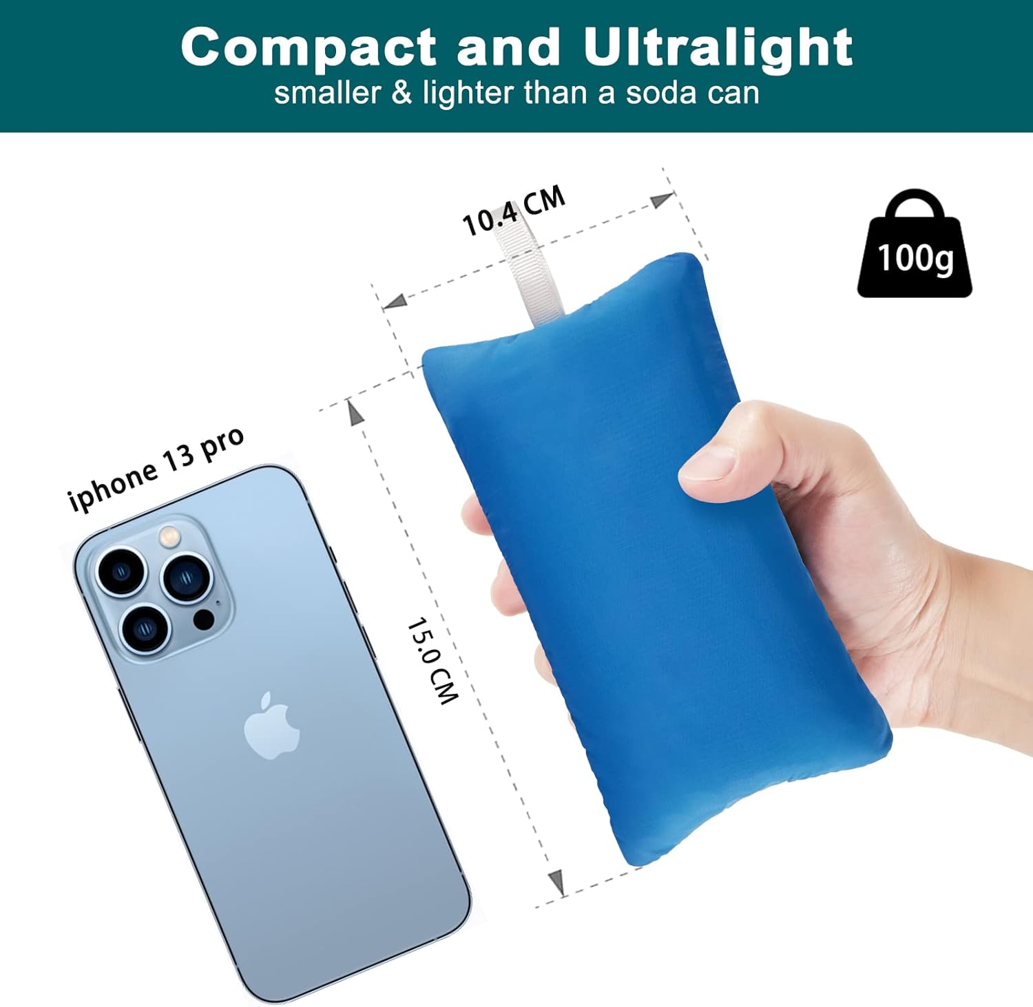 Thumbnail 1 de Eono Cuscino Gonfiabile da Campeggio: supporto ergonomico leggero e comprimibile per viaggiare con comfort
